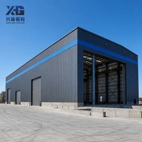Bâtiment métallique préfabriqué en acier galvanisé à poutres en H de grande portée personnalisé