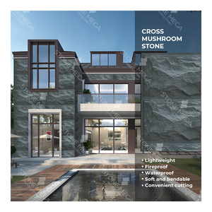 Mềm Linh Hoạt Đá Veneer Gạch Đất <span class=keywords><strong>S</strong></span>ét Mcm Nhân Tạo Mới 3D Crossard Nấm Đá Mcm Trông Giống Như Rock Tường Ốp Cho Bên Ngoài - Product Image 3