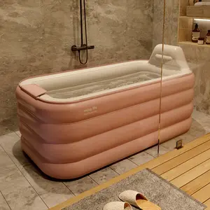 PVCインフレータブル大人用ホットタブポータブルスパ折りたたみ式カバープールスウェットストリームプールインフレータブル子供用浴槽
