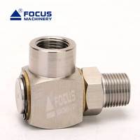 90 °   Raccord rotatif hydraulique en acier inoxydable à angle droit MXF 3/8" à 2" pour eau, joints pivotants haute pression