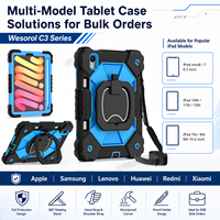 Étui robuste WESOROL avec porte-stylo et bandoulière pour iPad Mini 6 7 2021 2024, support rotatif OEM ODM