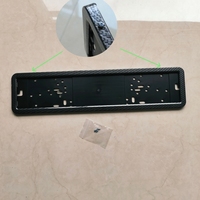 Cadre de plaque d'immatriculation de voiture européenne en gros, combinaison acier inoxydable et plastique PP, trous de vis de sécurité anti-perte