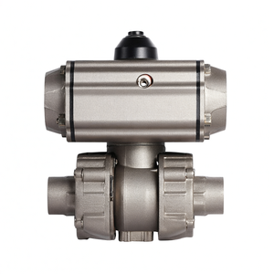 Vente de liquidation B2B COVNA, vanne à bille pneumatique filetée à 2 voies en PVC-U, retour par ressort - Product Image 2