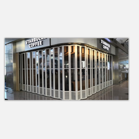 Porte pliante en polycarbonate en plastique transparent, 50 pièces, accessoire de magasin Commercial, porte en PVC