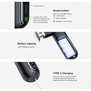 Pistola de Masaje Profesional Portátil, Mini, Eléctrica, de Percusión y Vibración para Tejido Profundo, con Calor, para Masaje Muscular y Fascial - Product Image 6