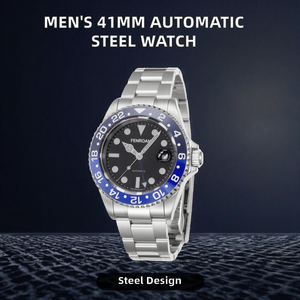 Montres de luxe pour hommes, <span class=keywords><strong>montre</strong></span>-<span class=keywords><strong>bracelet</strong></span> en acier inoxydable de 41 mm avec mouvement automatique <span class=keywords><strong>Seiko</strong></span>, cadeau pour hommes, <span class=keywords><strong>bracelet</strong></span> en acier inoxydable - Product Image 2