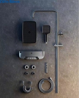 2023 nouveau design salle de bain gunmetal couleur multifonction piano clé température constante pommeau de douche robinet chaud froid douche ensemble