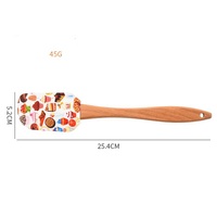 Spatules de cuisine en silicone de qualité alimentaire avec manches en bois de hêtre – Outils écologiques pour la pâtisserie et la cuisine