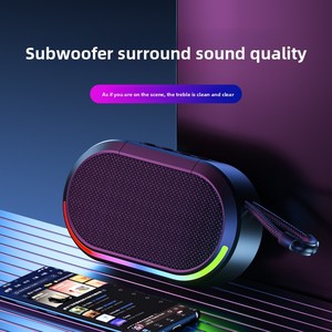 25โมเดลใหม่ TF Card USB แฟลชไดรฟ์คอมพิวเตอร์เสียบปลั๊กสำหรับลำโพงกลางแจ้งแบบพกพาซับวูฟเฟอร์ขนาดเล็ก RGB ไฟ LED แบตเตอรี่ - Product Image 4