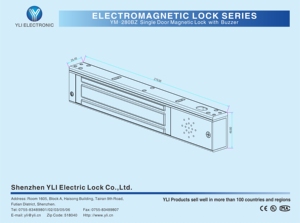 An ninh điện tử khóa cửa điện từ maglock nam châm em khóa cửa cho truy cập điều khiển bàn phím (buzzer) YM-280BZ(LED) - Product Image 5