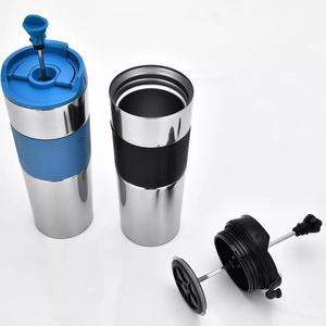 Travel Vacuum Insulated <strong>Coffee</strong> French Press Mug, Tumbler with <strong>Coffee</strong> Press <strong>Plunger</strong>. Hand Brew <strong>Coffee</strong> and Tea Maker Tumbler Cup - Product Image 3