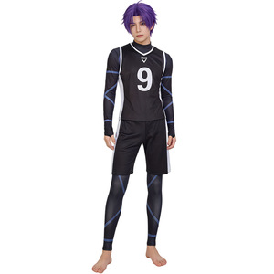 Costume de cosplay Manyusha Blue Prison Jersey, taille M adulte unisexe, tenue d'anime complète, équipe X numéro 9 - Product Image 2