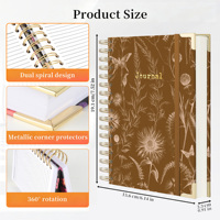 Carnet de notes à couverture rigide personnalisé avec pages lignées, reliure spirale double, fabricant d'impression de carnets OEM