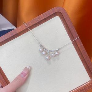 Collier en argent sterling 925, dentelle française de luxe, perle, design de niche haut de gamme, tempérament japonais coréen, collier à perles tendance - Product Image 5