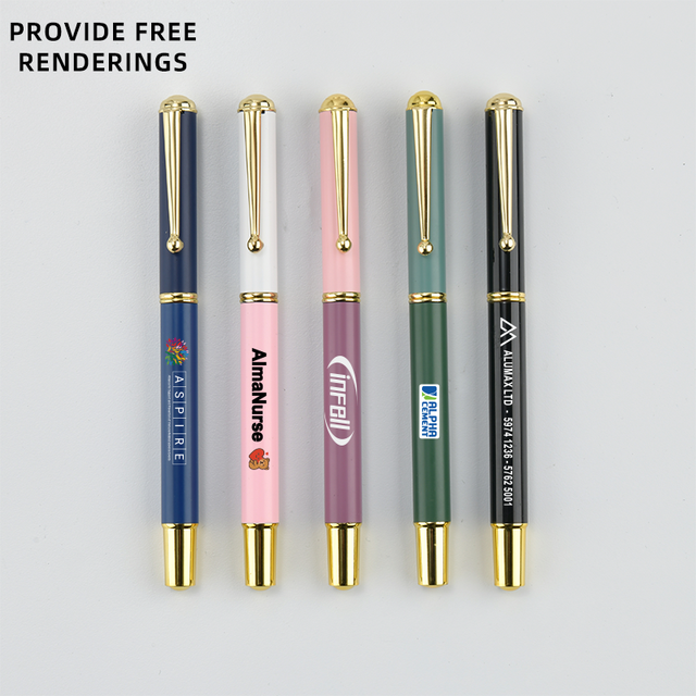 Customizable Logo New Stylish Student Metal Gel Pen 0.5mm Stainless Steel Nib Plastic Gift Promotional Pen NANMU Novelty Body