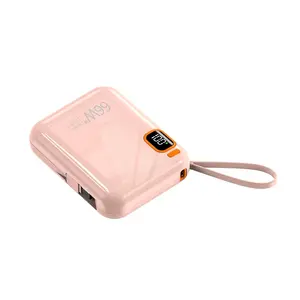 Portable Mini 20000mAh Power Bank PD QC3.0 External Battery 10000mah Gift Powerbanks with Built in Cables