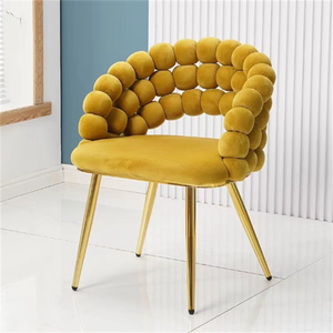 Silla de <span class=keywords><strong>Comedor</strong></span> de Estilo Moderno, Asiento de Tela de Algodón, Estructura de Acero Resistente, para Hogar, Oficina, Baño, Dormitorio, Villa, Cafetería, Hotel, Boda - Product Image 5