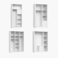 Armoire coulissante en acier métallique avec miroir, placard de chambre à coucher, almirah, grand rangement pour l'organisation des vêtements