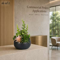 OH ARTS Plantes succulentes artificielles au toucher réel en pot, fausse verdure UV, mini bonsaï sans entretien pour la décoration de la maison et du jardin
