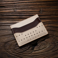 Dompet Mini Kulit PU Vintage Desainer Mewah, Tempat Kartu, Kantong Kunci & Dompet Lipat untuk Pria & Wanita, untuk Kartu Kredit, Tanpa Penutup