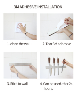 Barre magnétique pour couteaux de haute qualité, 16 pouces, en acier inoxydable, support magnétique pour couteaux, <span class=keywords><strong>porte</strong></span>-couteaux magnétique - Product Image 6