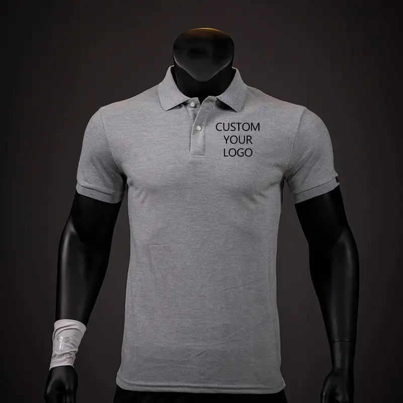 Groothandel Custom Blanco Borduurwerk Logo Plus Size Heren Golf Poloshirts