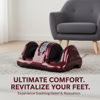 Appareil de Massage Électrique pour Pieds et Mollets avec Télécommande Sans Fil, Rouleaux 360°, Massage Shiatsu et Réflexologie
