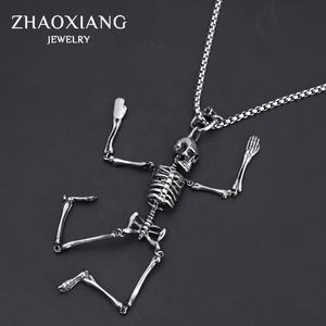 Colgantes de Calavera, Collares de Moda, Joyería 2024, Colgantes de Acero Inoxidable de Tendencia, Diseño Punk Personalizado - Product Image 5