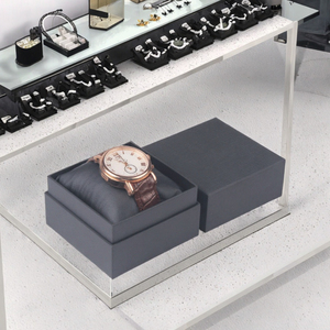 Custom Logo <b>Black</b> Eco-Friendly Rigid Paper Single Watch Storage <b>Gift</b> <b>Box</b> with Embossed Print and Matt Lamination - Product Image 3
