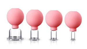 Juego de ventosas de silicona y vidrio para terapia corporal de 4 piezas chinas para cara y cuerpo - Product Image 4