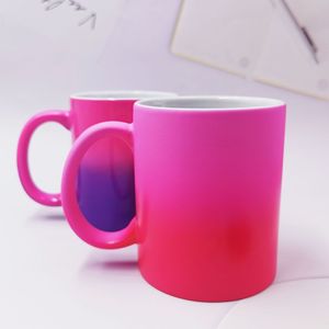 Tasses à café en céramique mate 11 oz de couleur unie, créatives, <span class=keywords><strong>avec</strong></span> poignée et logo personnalisable pour cadeaux promotionnels, résistantes aux hautes températures, vente en gros - Product Image 2