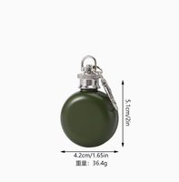 Flacon de poche minimaliste en acier inoxydable 304 rond avec logo personnalisé, mini flacon à liqueur pour cadeau promotionnel