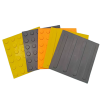 Carreaux de pavage tactiles en caoutchouc PVC TPU auto-adhésifs de haute qualité bandes indicatrices circulaires pour carreau de pavage tactile de tapis de route aveugle