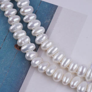 Perles d'eau douce naturelles de Zhuji, 5-6 mm, forme de perle, trou latéral, double rangée, perles en vrac, bijoux DIY, vente en gros - Product Image 2