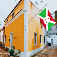 Drapeau du Burundi en gros personnalisé tous les pays drapeau national 3x5 FT extérieur suspendu fibre de polyester livraison rapide personnalisé