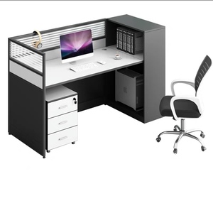 Modular Modern <b>Workstation</b> 4 Person Computer <b>Desk</b> Office Furniture Work Station - Product Image 2