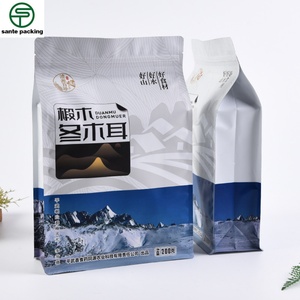 Hot Selling 8 Side Heat Seal Flat Bottom <b>Bags</b> Clear Window <b>Bread</b> Pouch Sealed With Eight Side - Product Image 2