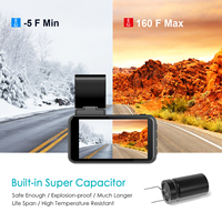 Caméra de voiture DVR 4k 3840*2160@ 30fps Double caméra Boîte noire de voiture avec Wifi & GPS Caméra embarquée
