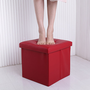 <b>Storage</b> <b>Box</b> Stool Square Foldable With Lid <b>For</b> Kids Toy Clothes <b>Storage</b> White Red Green Beige Gray - Product Image 4