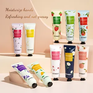 Korean Private Label Hand And Foot Whitening Cream Lotion Packaging Tube Anti Aging Moisturize Flowers fruits Hand Cream