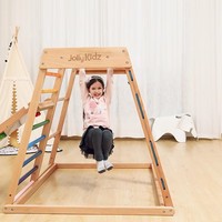 Structure de jeu Montessori de haute qualité, facile à assembler, pour l'intérieur, avec balançoire, toboggan, échelle et roche d'escalade