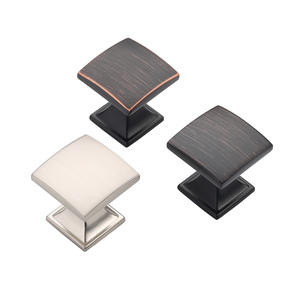 Zinc Alloy Cabinet Drawer <strong>Knob</strong> Square <strong>Black</strong> Gold Kitchen Cupboard <strong>Door</strong> <strong>Knobs</strong> 1477 - Product Image 5