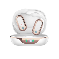 Écouteurs sans fil sportifs unisexes avec écran numérique intelligent, étanchéité IPX5, commande tactile et conception à crochet d'oreille