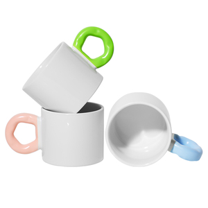 Thiết kế thời trang màu xử lý thăng hoa gốm cốc cà phê Khoảng Trống Tùy Chỉnh in ấn trống Mug thăng hoa - Product Image 3