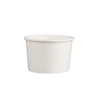 En stock, gobelets et bols en papier blancs pour crème glacée, bols à yaourt et bâtonnets glacés à emporter, qualité alimentaire, usage commercial, logo personnalisé, 1000 par boîte