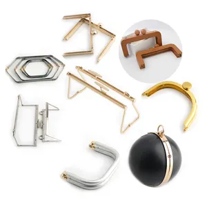 מתכת יוקרה מסגרות ארנק קשיח מלבן מסגרת אבזם ארנק מטבעות בעבודת יד צינור ארנק אלומיניום מסגרת מצמד DIY ידית תיק - Product Image 1