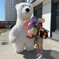 Ours polaire géant Costume gonflable Street Funny Panda Mascotte Costume Party Cosplay Furry Plush Doll Gonflable Mascotte Costume