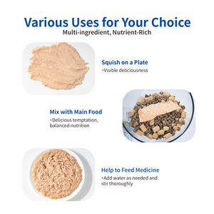 Nourriture humide pour chat biologique aux 3 saveurs, friandises naturelles à lécher avec de la viande et une teneur élevée en protéines, qualité alimentaire humaine, sans ingrédients artificiels - Product Image 5