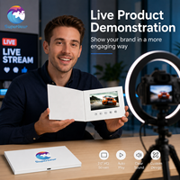Prix d'usine en gros pour brochure vidéo LCD 7,0 pouces avec logo personnalisé IPS 1024x600 HD rechargeable MP4/AVI ROHS