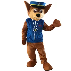 Running Fun PAW Dog Patrol Mascot Costume Custom Dog Plush Fur Mascot Cosplay Suit For Adults